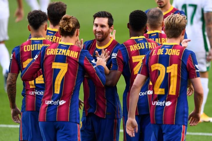 برشلونة يواصل استعداداته للقاء فرينكفاروشي بدوري الأبطال