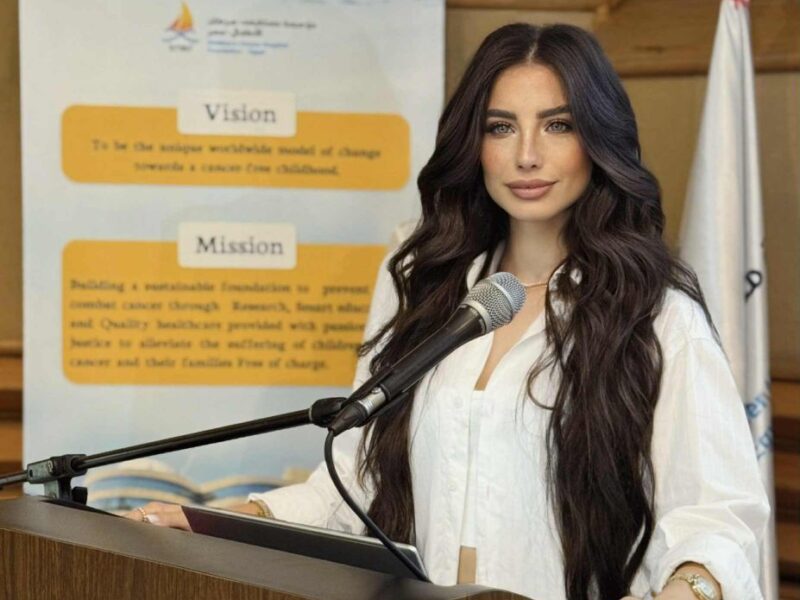 همت همام ملكة جمال مصر عالميًا 2025 تزور مستشفى 57357 وتؤكد: “الأمل أقوى من أي مرض”